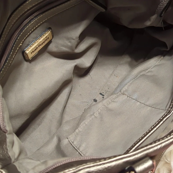 Gold metallic Hush Puppies shoulder bag purse - Picture 5 of 5